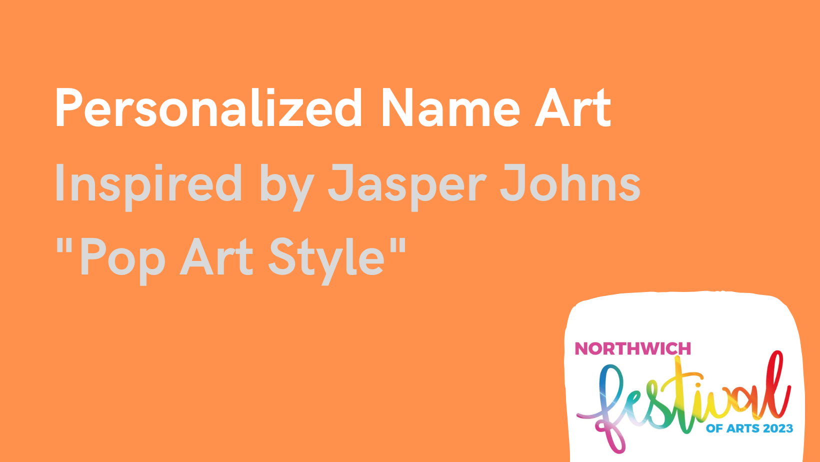 Personalized Name Art Inspired by Jasper Johns "Pop Art Style"