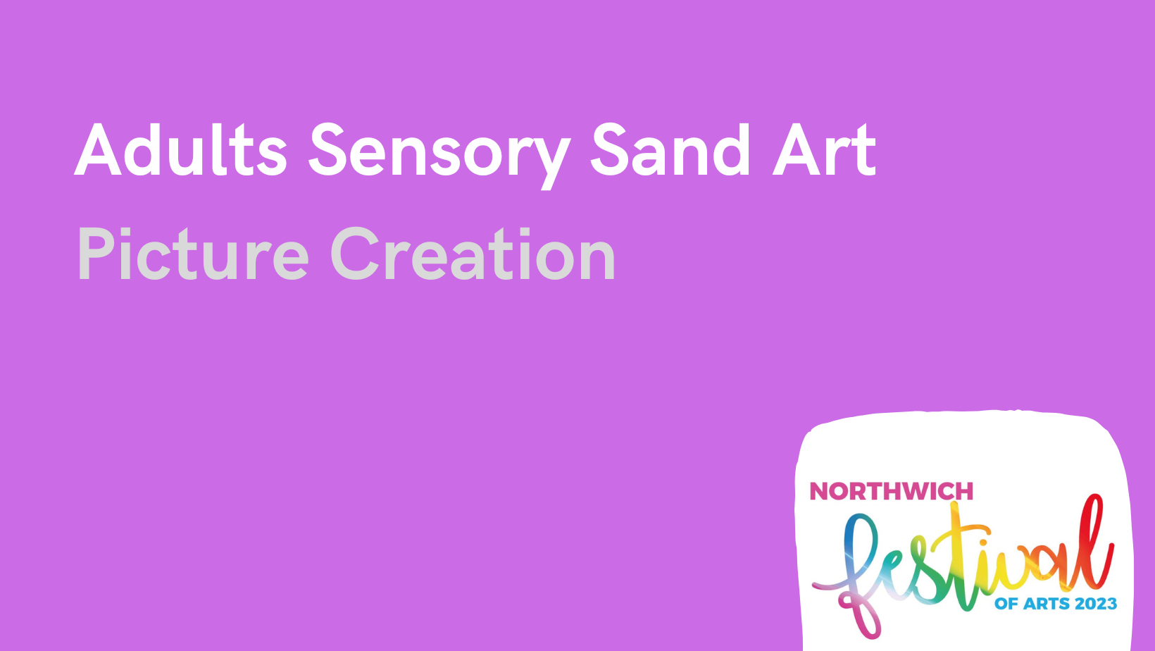 Adults Sensory Sand Art Picture Creation - Visit Northwich